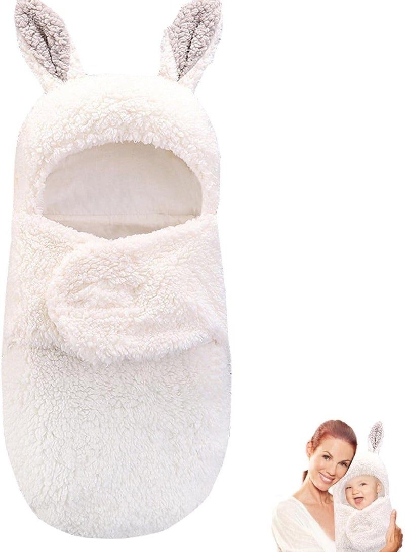 general Baby Swaddle Sleeping Bag with Bunny Ears Full Cover Swaddle Blanket for Newborns | Lightweight Receiving Blanket for 0-6 Months Baby Girl Boy Shower Gift - Image 1