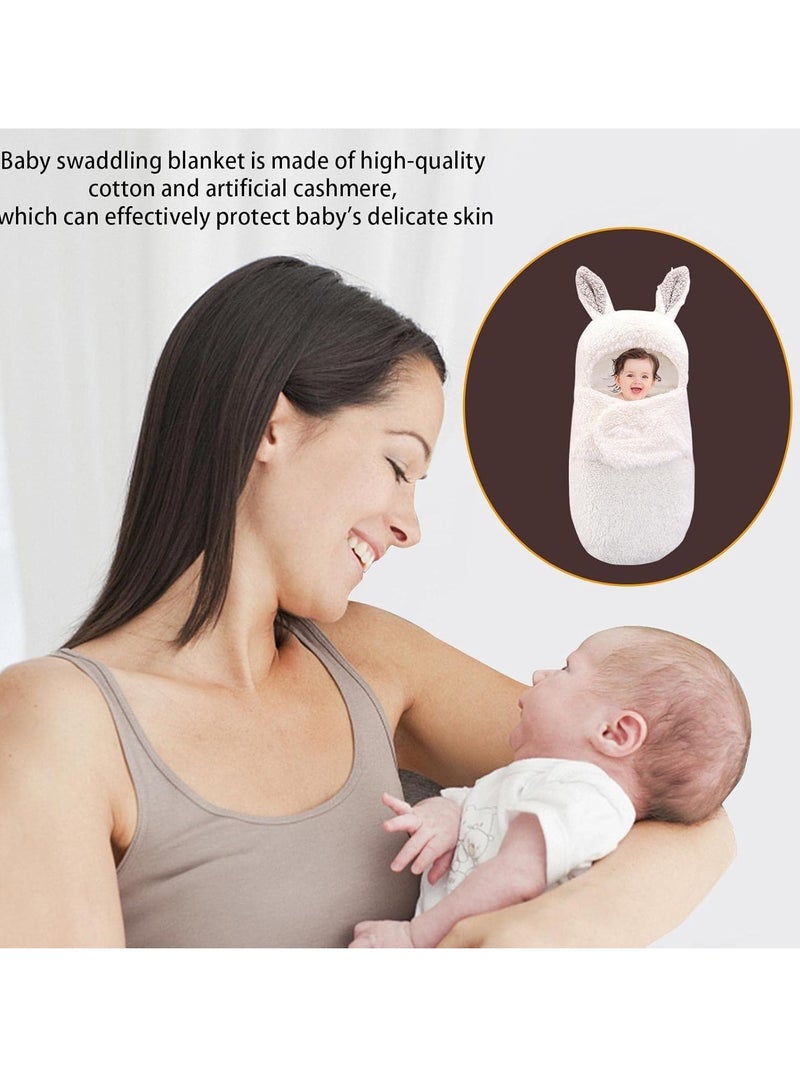 general Baby Swaddle Sleeping Bag with Bunny Ears Full Cover Swaddle Blanket for Newborns | Lightweight Receiving Blanket for 0-6 Months Baby Girl Boy Shower Gift - Image 2