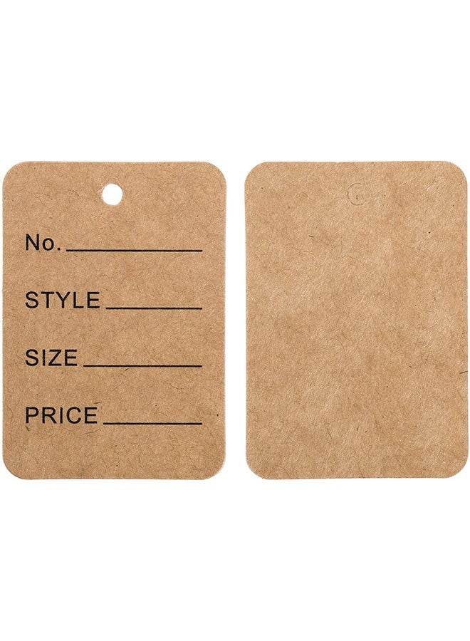 Peachjoy Price Tags, 1000 Pcs Clothing Tags, Kraft Paper Merchandise Marking Tags Display Label for Product Jewelry Clothing Tags, Size Tags Coupon Tags for Selling, Retail, DIY Crafts, Brown, 3.5×5cm - Image 3