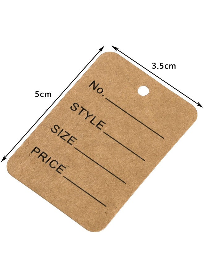 Peachjoy Price Tags, 1000 Pcs Clothing Tags, Kraft Paper Merchandise Marking Tags Display Label for Product Jewelry Clothing Tags, Size Tags Coupon Tags for Selling, Retail, DIY Crafts, Brown, 3.5×5cm - Image 5