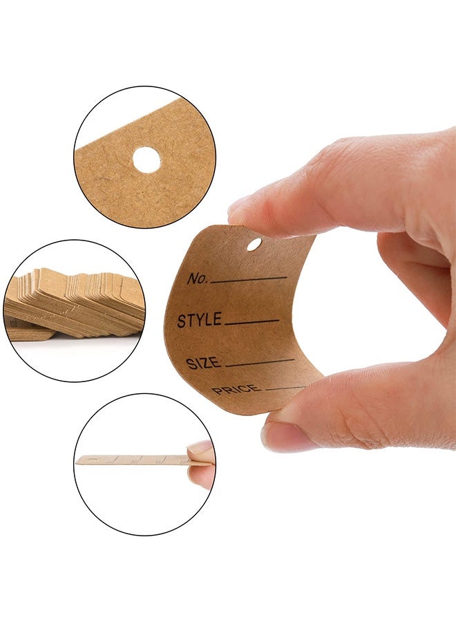 Peachjoy Price Tags, 1000 Pcs Clothing Tags, Kraft Paper Merchandise Marking Tags Display Label for Product Jewelry Clothing Tags, Size Tags Coupon Tags for Selling, Retail, DIY Crafts, Brown, 3.5×5cm - Image 2