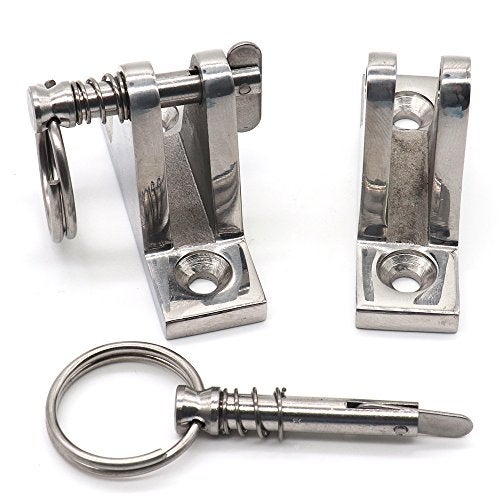 VTurboWay 2 Pack Bimini Top Deck Hinge with Removable Pins, 316 Stainless Steel - Image 3