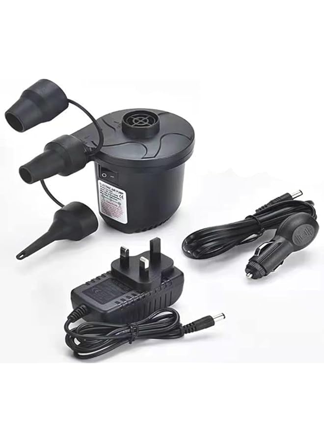 X spring Electric Air Pump Portable High Power Air Pump With 3 Nozzles Fast Inflation For Air Mattress And Pool Floats Multi Purpose Air Compressor For Camping Travel And Home Use - Image 1