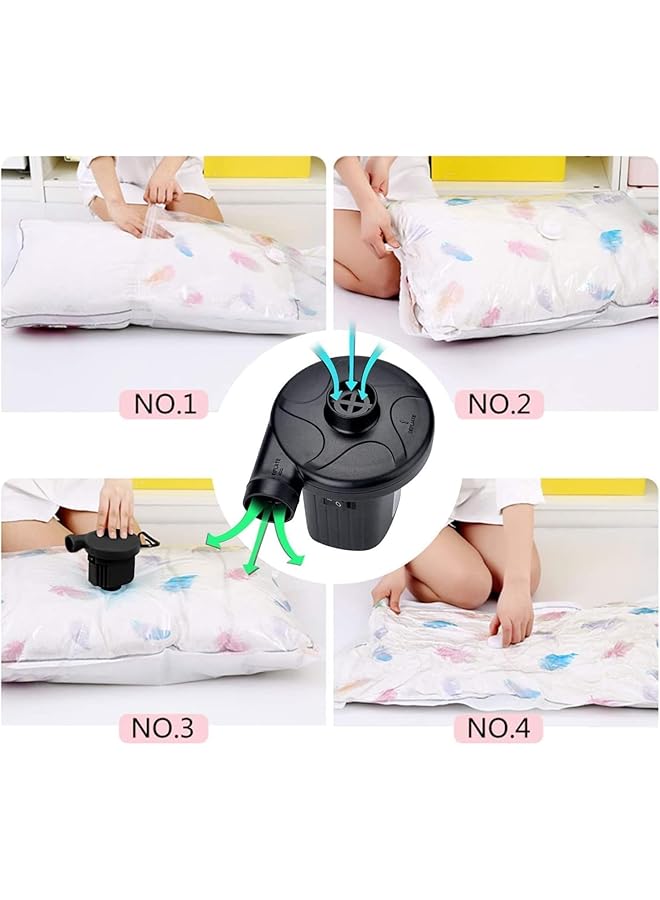 X spring Electric Air Pump Portable High Power Air Pump With 3 Nozzles Fast Inflation For Air Mattress And Pool Floats Multi Purpose Air Compressor For Camping Travel And Home Use - Image 4