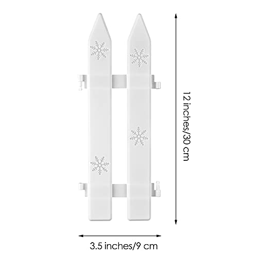 URATOT 15 Pieces White Plastic Picket Fence: 12 Inches, Stylish Decor for Pets, Kids & Parties - Image 2