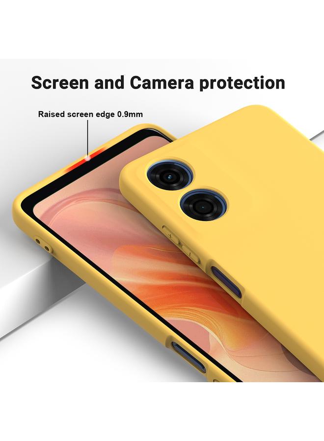 إيروريكس جراب لهاتف Motorola Moto E14، جراب هاتف مقاوم للصدمات من السيليكون السائل بلون نقي - Image 4