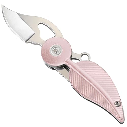 Coowolf Small Folding Pocket Knife for Womens – Compact Mini Box Cutter for Daily Cutting Mail, Packages, Ropes, Tapes, Lightweight and Practical EDC Gadgets Pink - Image 1