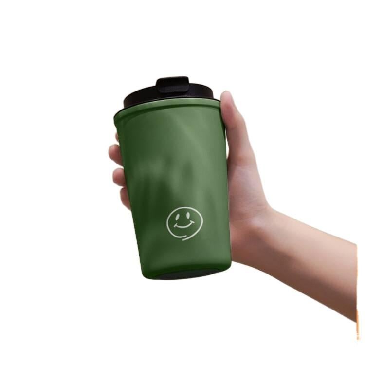 كوب قهوة للسفر من ستانلس ستيل مع بطانة خزفية، 350 ml، أصفر من الستانلس ستيل للهدايا للاستخدام الشخصي للتخزين العملي - Image 2