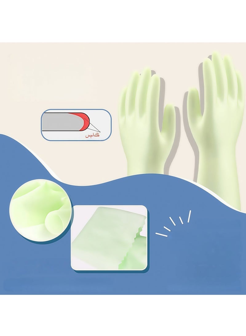 Silicone gloves for washing dishes, washing vegetables, kitchen cleaning tools, unisex thick wear-resistant gloves, kitchen cleaning gloves - Image 3