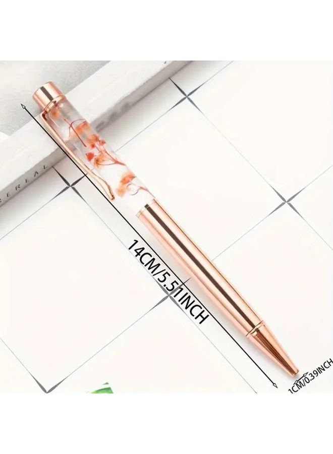 Rose Golden Personalized Engraved Flower Pens 3pcs Motivational Gifts - Image 2