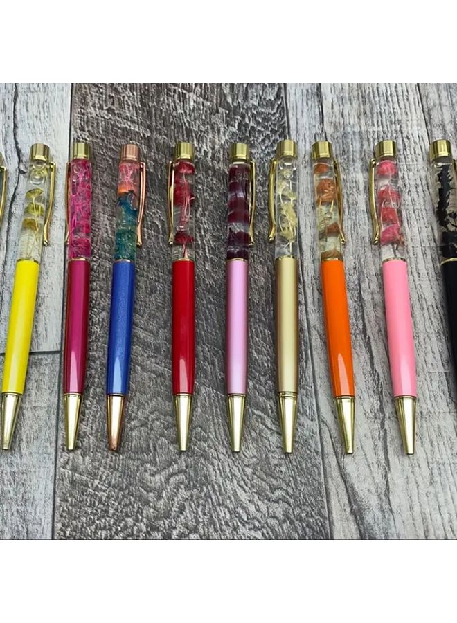 Rose Golden Personalized Engraved Flower Pens 3pcs Motivational Gifts - Image 5