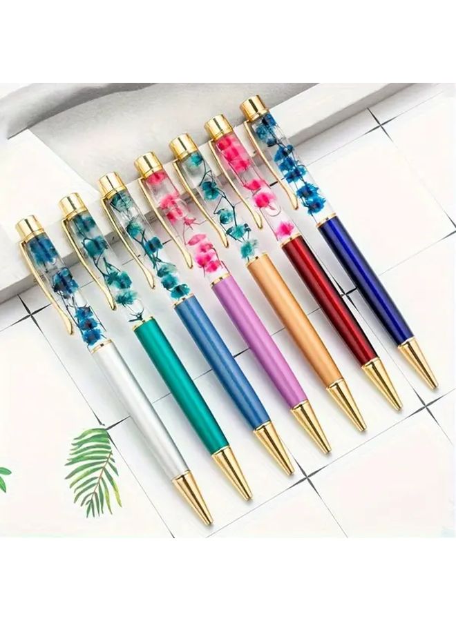Rose Golden Personalized Engraved Flower Pens 3pcs Motivational Gifts - Image 3
