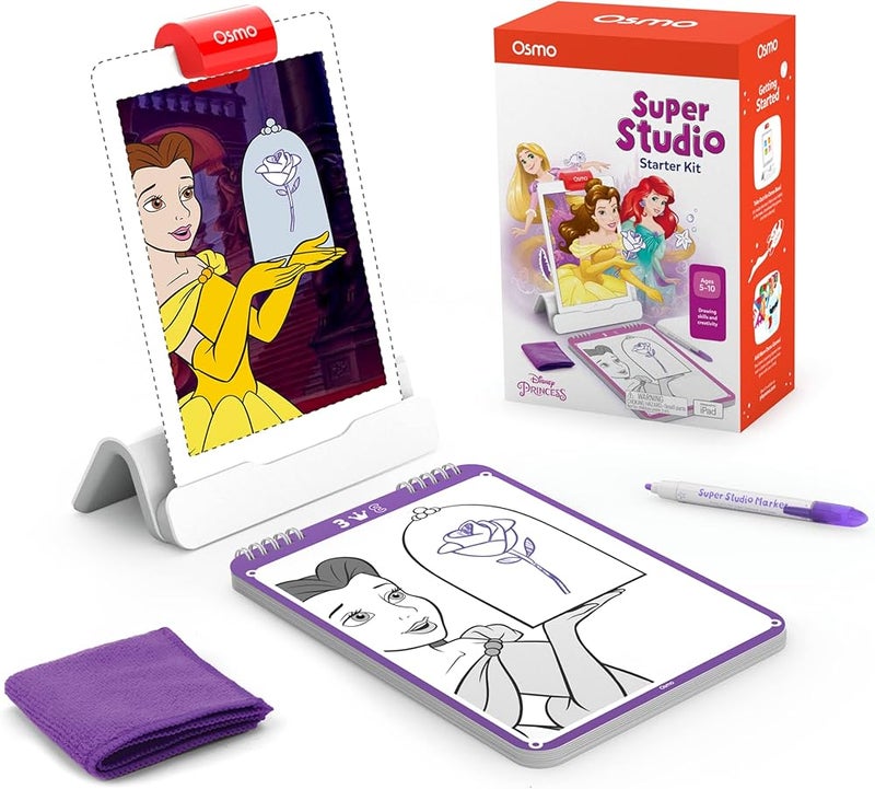 Osmo - Super Studio Disney Princess Starter Kit for iPad  - Ages 5-11 - Learn to Draw your Favorite Disney Princesses & Watch them Come to Life - Image 1