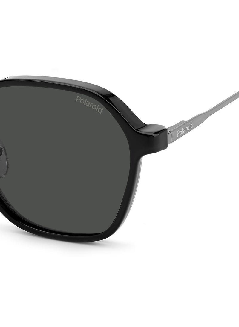Polaroid Unisex UV Protection Octagonal Sunglasses - Pld 6183/Cs Dkrut Blk 56 - Lens Size: 56 Mm - Image 5