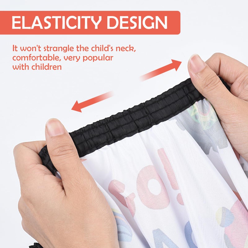 FaHaner Kids Haircut Cape Waterproof Kids Barber Capes with Adjustable Neckline Unisex Kids Hair Cutting Cape Cover Barber Apron for Hairdresser and Stylist 51 x 36 Inch (Cartoon Truck) - Image 4