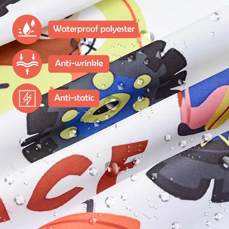 FaHaner Kids Haircut Cape Waterproof Kids Barber Capes with Adjustable Neckline Unisex Kids Hair Cutting Cape Cover Barber Apron for Hairdresser and Stylist 51 x 36 Inch (Cartoon Truck) - Image 3