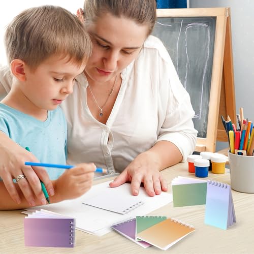 Atiloy Small Spiral Notebook 24 Pcs Mini Journal Pocket Notebooks Set Colorful Cover Notebooks for Kids Party Supplies Teacher Children Classroom Rewards - Image 4