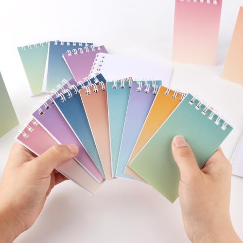 Atiloy Small Spiral Notebook 24 Pcs Mini Journal Pocket Notebooks Set Colorful Cover Notebooks for Kids Party Supplies Teacher Children Classroom Rewards - Image 2