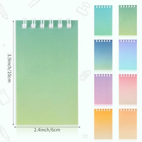 Atiloy Small Spiral Notebook 24 Pcs Mini Journal Pocket Notebooks Set Colorful Cover Notebooks for Kids Party Supplies Teacher Children Classroom Rewards - Image 3