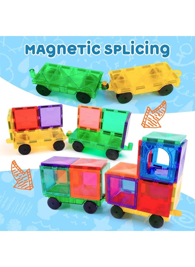 MAGNA-TILES Magnetic Tiles Cars Construction Set, 2 PCS Magnet Cars Magnetic Building Blocks Cars Toy for Kids Ages 4-8  - Image 5