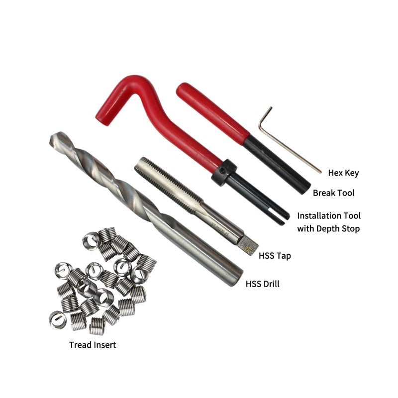 20Pcs Metric Thread Repair Insert Kit M5 M6 M8 M10 M12 M14 Helicoil Car Pro Coil Tool M10 * 1 - Image 2
