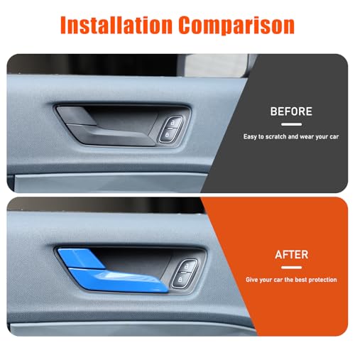 TOYCIDFG Compatible with Ford Maverick 20222025 Inner Door Pull Handle Cover Trim Interior Decoration Trim Kits Accessories Blue - Image 3