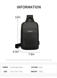 BNG-129 Fashion Casual Crossbody Messenger Bag USB Charging Port Black - pzsku/ZA836E6CC8BB4190334C7Z/45/_/1680207301/49e82802-6d6b-4054-ba1b-b95ad9f2cc17