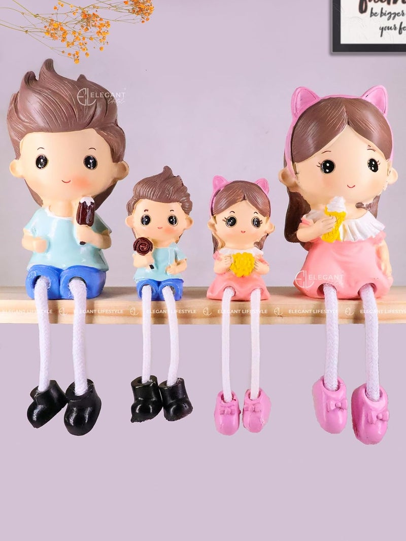 ELEGANT LIFESTYLE ELEGANT LIFESTYLE Cute and Sweet Love Horn Head Royal Set Gift for HimHer Or Someone Special Cute Couple Hanging Legs Showpiece - Image 3