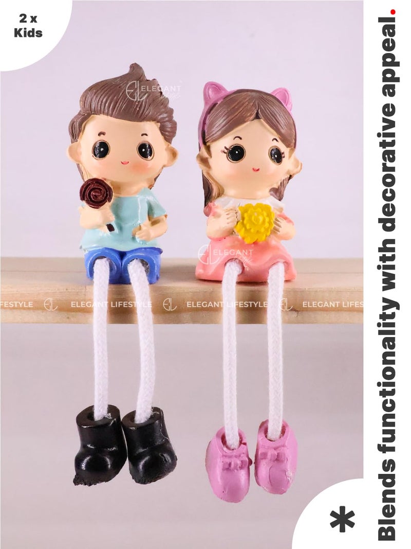 ELEGANT LIFESTYLE ELEGANT LIFESTYLE Cute and Sweet Love Horn Head Royal Set Gift for HimHer Or Someone Special Cute Couple Hanging Legs Showpiece - Image 4