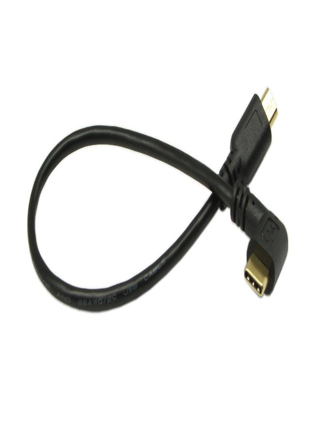 zdyCGTime 10 Inchs Gold Plated USB 2.0 Micro Male to USB Type C Male Right Angle Sync and Charge Converter Adapter Cable Cord（1Pack - Image 3