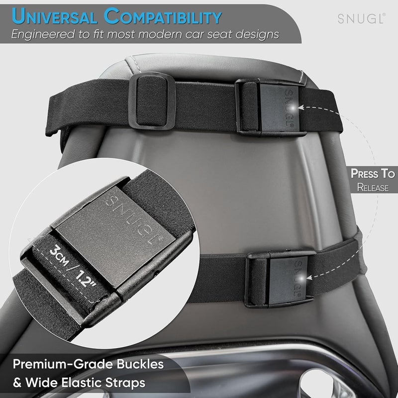 SNUGL Car Neck Support Pillow | Memory Foam | Ergonomic Headrest for Comfort and Support (Black) - Image 5