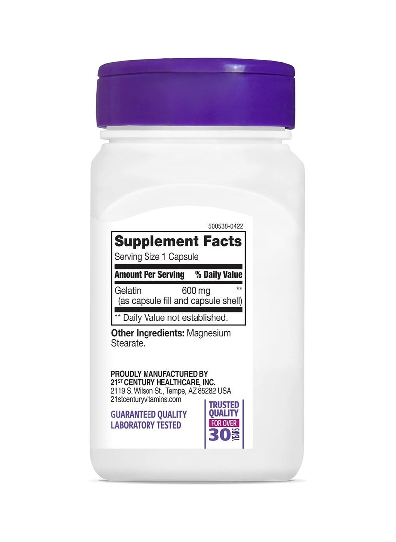 21st CENTURY - 21st Century Gelatin 100 Capsules (600mg) - Image 1