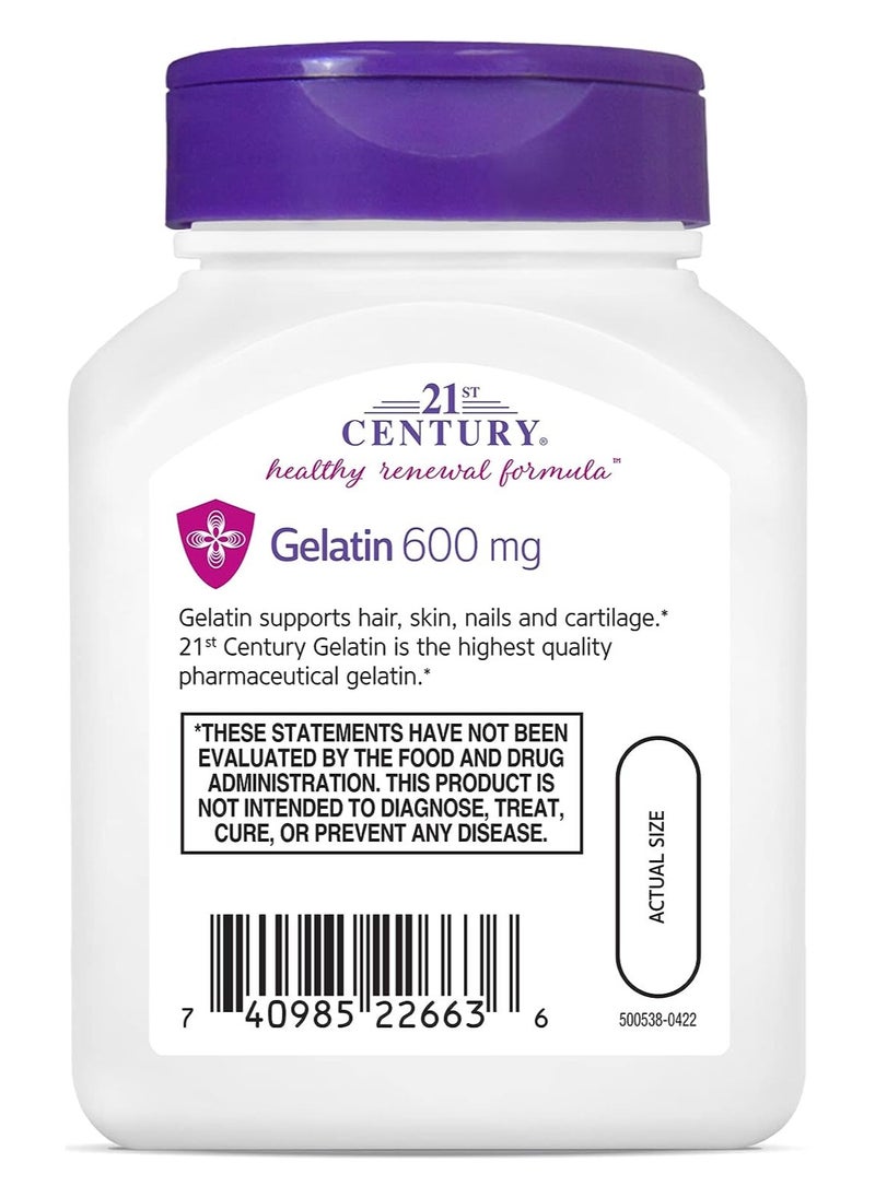 21st CENTURY - 21st Century Gelatin 100 Capsules (600mg) - Image 1