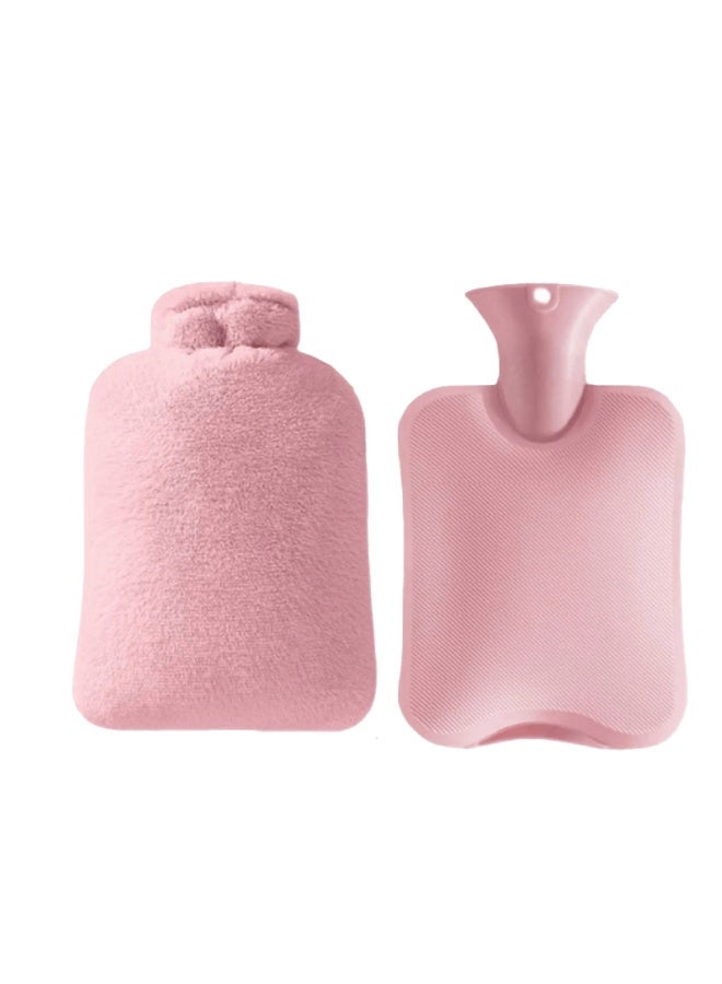 Hot Water Bottle with Soft Fleece Cover 2L Hot Water Bag for Cold - Image 1