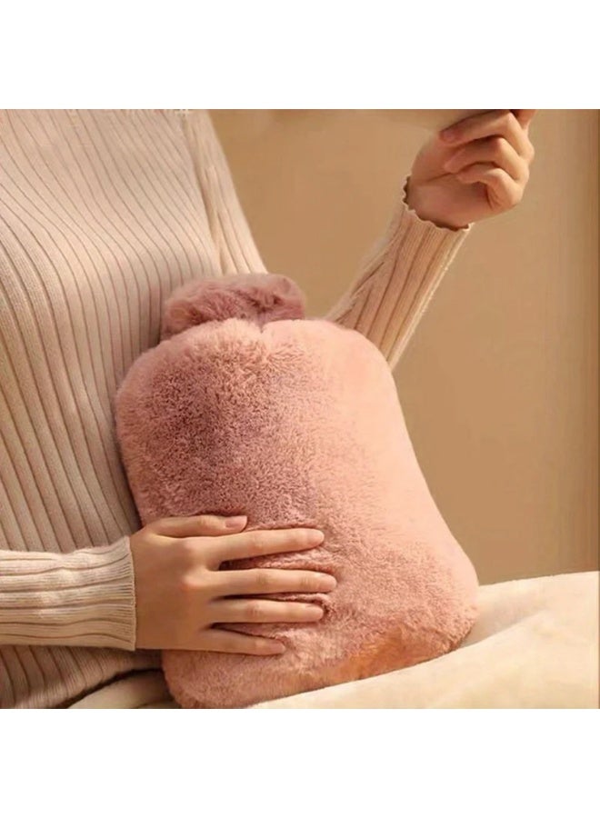 Hot Water Bottle with Soft Fleece Cover 2L Hot Water Bag for Cold - Image 5