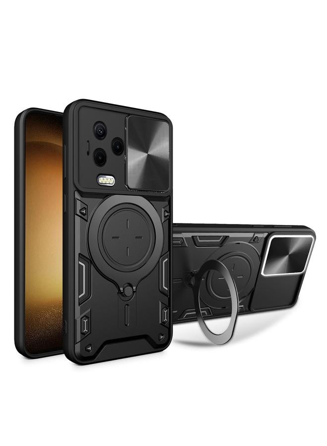 The Bros Phone Case For Infinix Note 12 4G CD Texture Sliding Camshield Magnetic Holder Phone Phone Case - Image 1