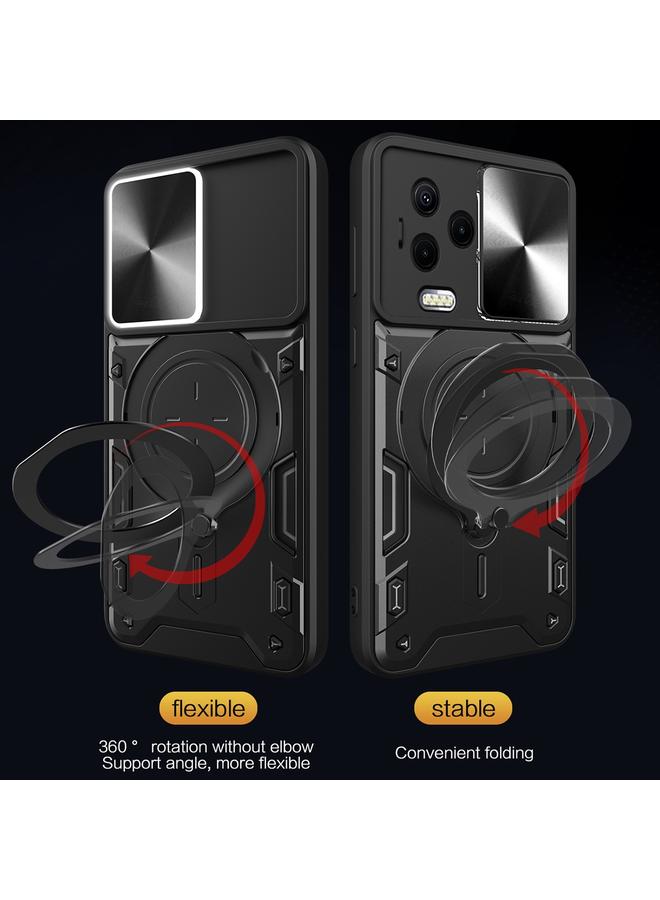 The Bros Phone Case For Infinix Note 12 4G CD Texture Sliding Camshield Magnetic Holder Phone Phone Case - Image 5