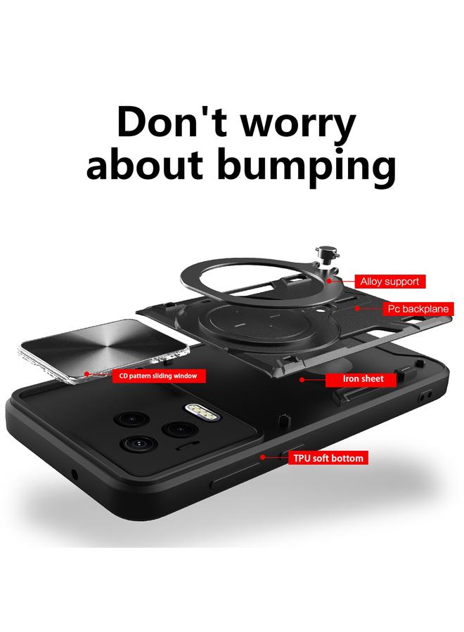 The Bros Phone Case For Infinix Note 12 4G CD Texture Sliding Camshield Magnetic Holder Phone Phone Case - Image 3