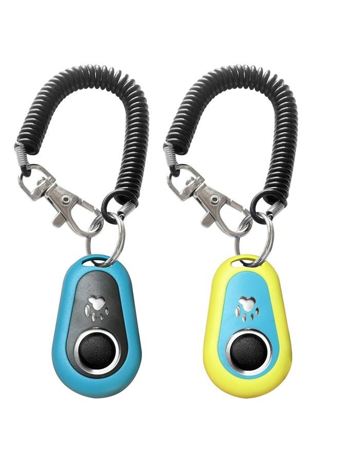 HoAoOo Pet Clicker for Dogs/Cats/Horses/Birds or Other Animals - Clickers for Training (Blue + Green) - Image 1