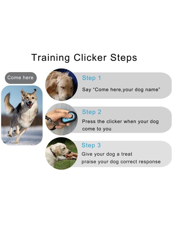 HoAoOo Pet Clicker for Dogs/Cats/Horses/Birds or Other Animals - Clickers for Training (Blue + Green) - Image 3