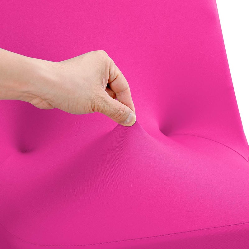 Peomeise Peomeise Stretch Spandex Folding Chair Cover for Wedding Party Dining Banquet Event (Fuchsia 12pcs)  - Image 2