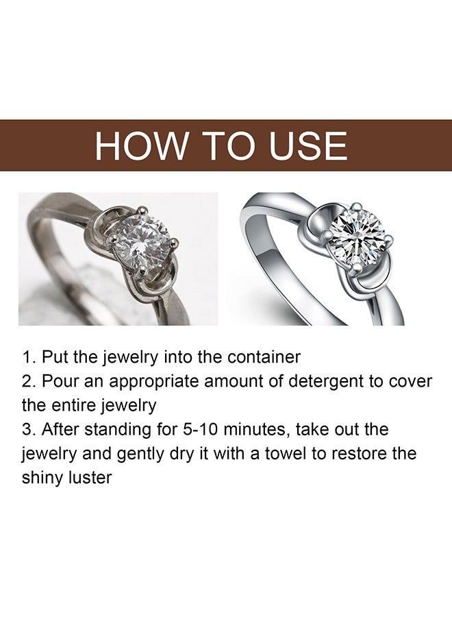 Jewelry Cleaner—Jewelry Cleaner Solution for Diamond, Gold, Silver, Gemstones, Best Extra Concentrated Formula Silver Jewelry Cleaner For Sonic And Ultrasonic Jewelry Cleaner Solution 100ML