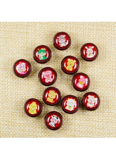 Generic Handcrafted Cinnabar Amulet Pendant Zodiac-Note Style 