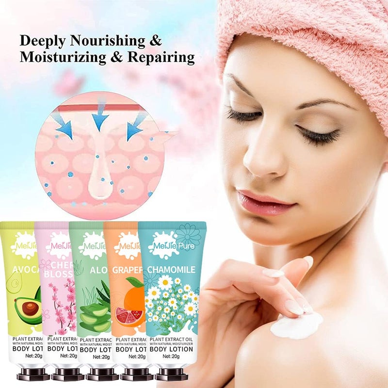 DBEAUTYM 20 Pack Lotion for Women,Body Lotion for Dry Skin, Stocking Stuffers for Women,Christmas Gifts Bulk Gifts,Teacher Gifts,Body Cream Travel Size Natural Fragrance Body Moisturizer With Shea Butter - Image 5