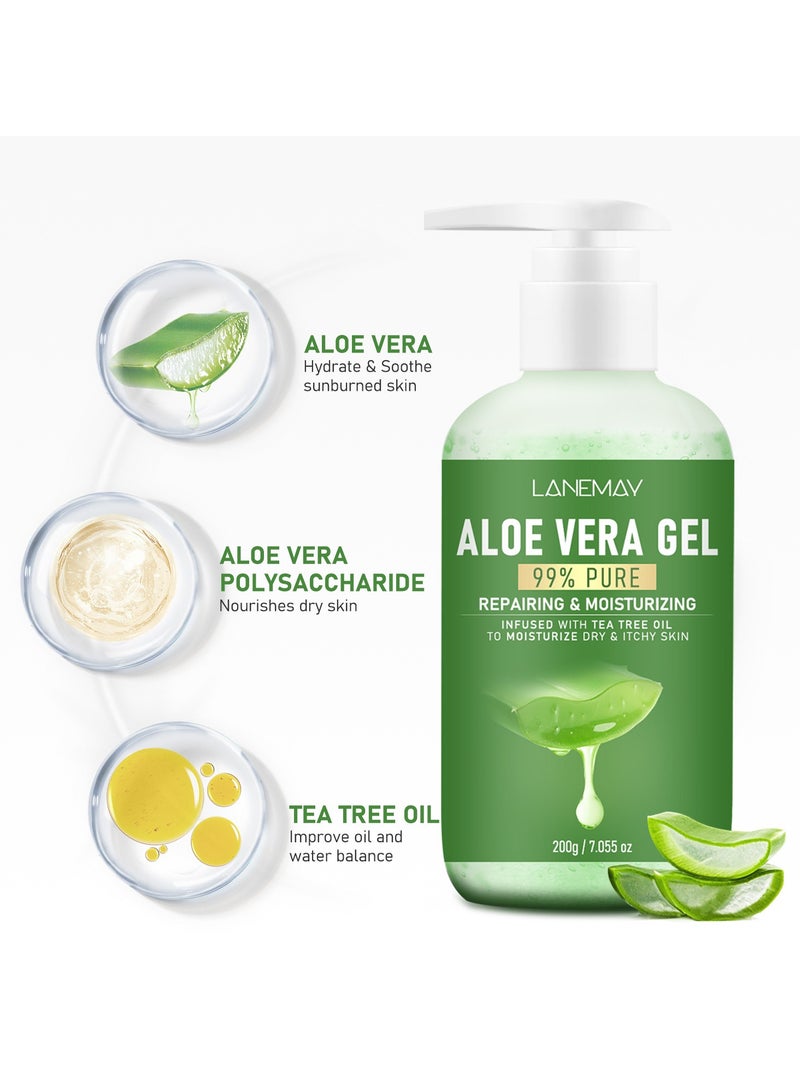 LANEMAY Aloe Vera Soothing Gel After Sun Redness Relief Hydrating and Moisturizing Aloe Gel - Image 3