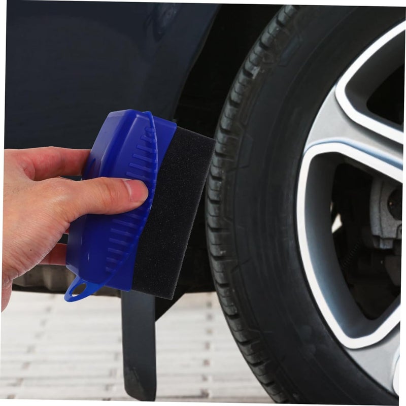 Car Sponge Brush Tire Shine Applicator Pad Tire Applicator Pads Waxing Pad Guys Wax Applicator Pads Polish Applicator Pad Car Wax Applicator Detailing Tire Pads Blue - Image 5