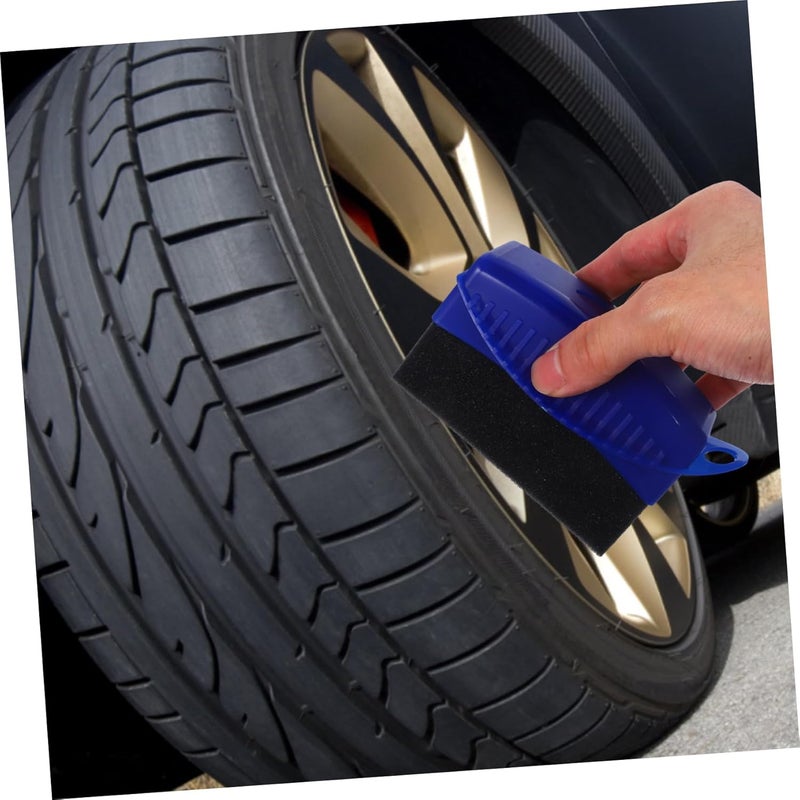 Car Sponge Brush Tire Shine Applicator Pad Tire Applicator Pads Waxing Pad Guys Wax Applicator Pads Polish Applicator Pad Car Wax Applicator Detailing Tire Pads Blue - Image 3