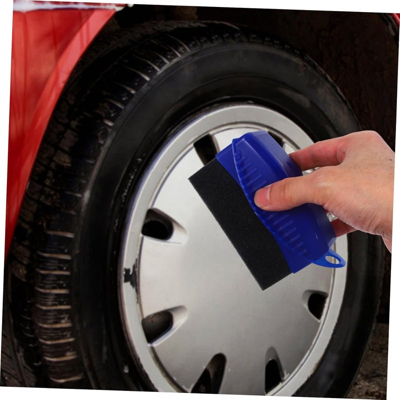 Car Sponge Brush Tire Shine Applicator Pad Tire Applicator Pads Waxing Pad Guys Wax Applicator Pads Polish Applicator Pad Car Wax Applicator Detailing Tire Pads Blue - Image 4