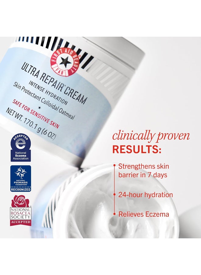 First Aid Beauty First Aid Beauty - Ultra Repair Cream, Intense Hydration Whipped Colloidal Oatmeal, Clinically Proven to Strengthen Skin Barrier in 7 Days & Helps Relieve Eczema, Luxury Face & Body Moisturizer, 6 oz - Image 4