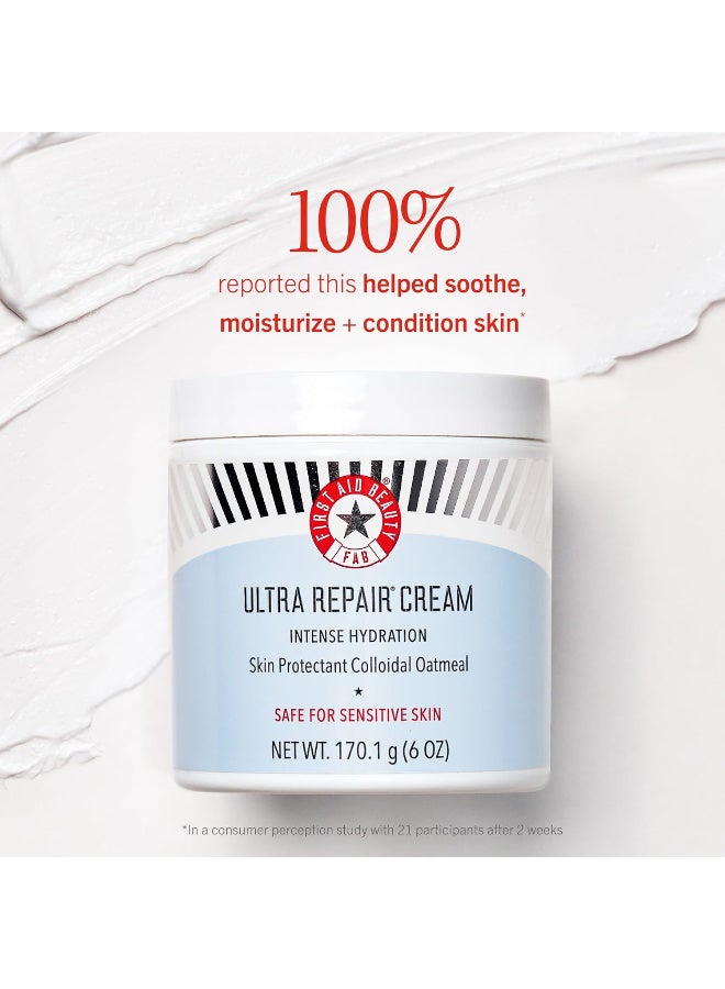 First Aid Beauty First Aid Beauty - Ultra Repair Cream, Intense Hydration Whipped Colloidal Oatmeal, Clinically Proven to Strengthen Skin Barrier in 7 Days & Helps Relieve Eczema, Luxury Face & Body Moisturizer, 6 oz - Image 3